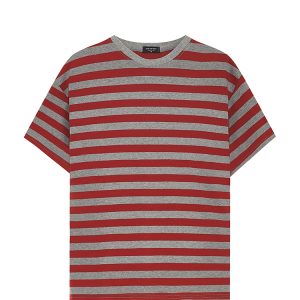 Striped T-Shirt In Red/Grey