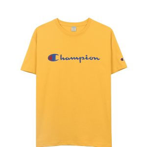 Champion Graphic Big Logo T-Shirt In Yellow