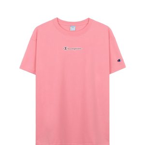 Champion Graphic Logo T-Shirt In Flamingo