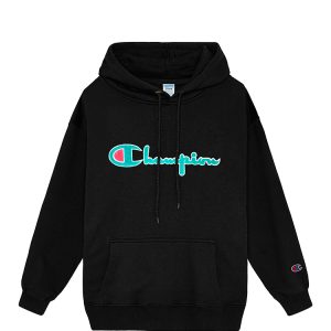 Champion Reverse Weave Hoodie In Black