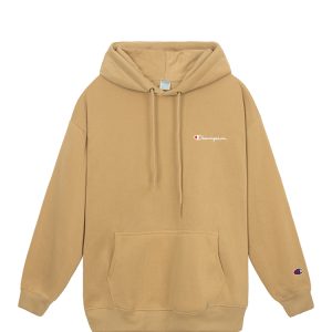 Champion Embroidered Logo Hoodie In Brown 1