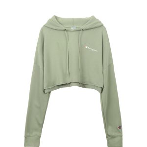 Champion Cropped Cut Off Hood- Fit In Green Mint
