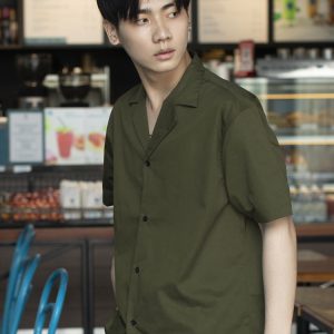 Revere Collar Shirt In Green