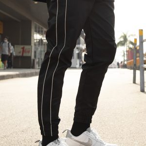 Memories Side Reflective Stripe Track Pants In Black