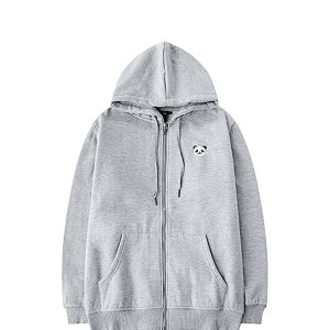 Jacket With Panda Logo In Grey