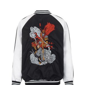 Sun Wukong Sukajan Jacket In Black/White