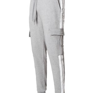 Double Side Stripe Jogger With Pocket In Grey