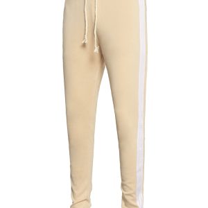 Three Side Stripe Sweatpants In Tan