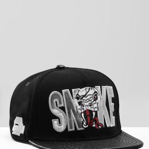 Snake Snapback In Black