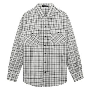 Flannel Shirt In Black Grey