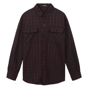 Flannel Shirt In Blue Purple