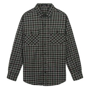 Flannel Shirt In Black Green