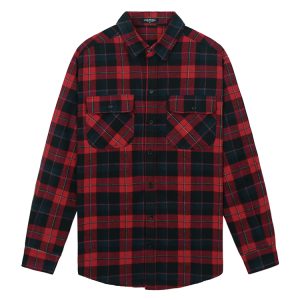 Flannel Shirt In Red Yellow