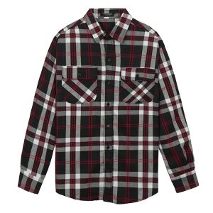 Flannel Shirt In Red Grey
