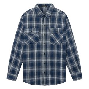 Flannel Shirt In Blue White