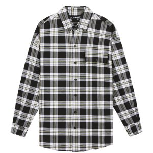 Flannel Shirt In White Yellow