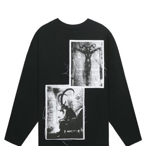 The Origin Of Satan Oversized Sweater In Black