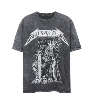 Mission T-Shirt In Acid Washed Grey