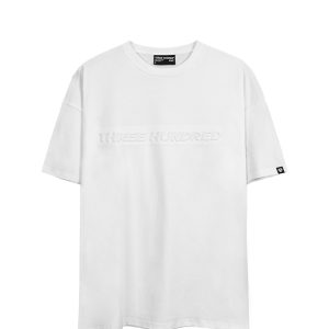 Three Hundred Embossed Big Logo Tee In White