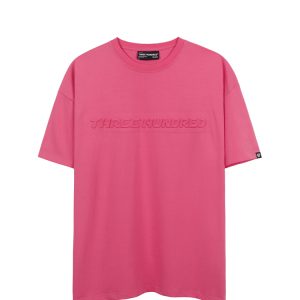 Three Hundred Embossed Big Logo Tee In Pink 1
