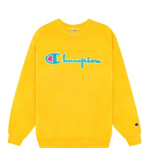 Champion Reverse Weave Sweater In Yellow