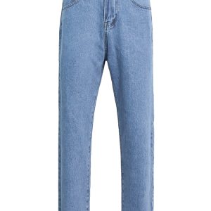 Baggy Jean In Mid Wash Blue