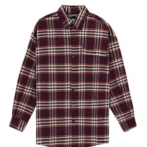 Flannel Shirt In Brown Red