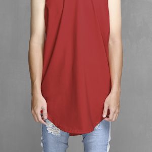 K300 Longline Sleeveless T-shirt In Red
