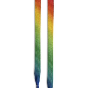 Multi Coloured Rainbow Flat Shoelaces