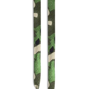 Green Camo Flat Shoelaces