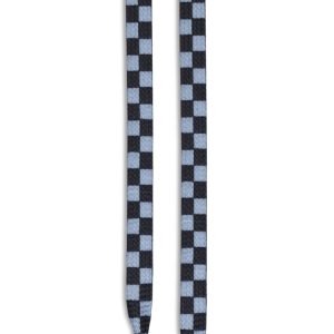 Checkered Flat Shoelaces In Blue/Black