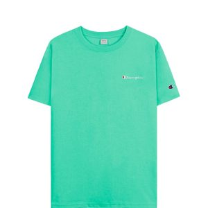 Champion Embroidered Logo T-Shirt In Aqua Green