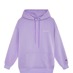 Champion Embroidered Logo Hoodie In Purple