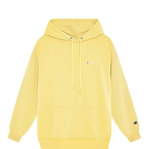 Champion Embroidered Logo Hoodie In Yellow