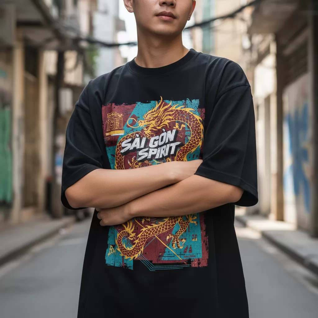 gemini_image_1770601496 Các mẫu áo thun graphic giúp người mặc khẳng định phong cách cá nhân mạnh mẽ