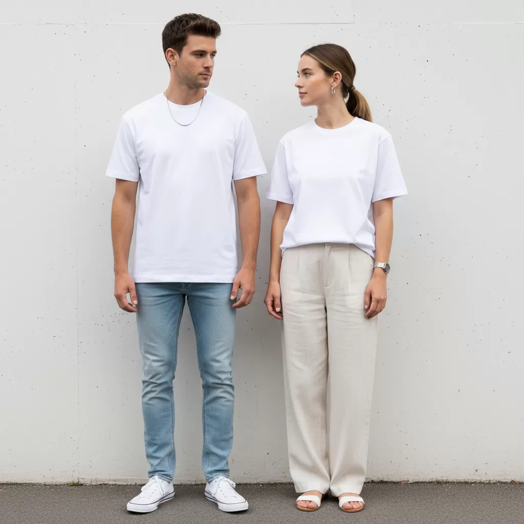gemini_image_1770603270 Áo thun trắng là món đồ thời trang kinh điển không bao giờ lỗi mốt