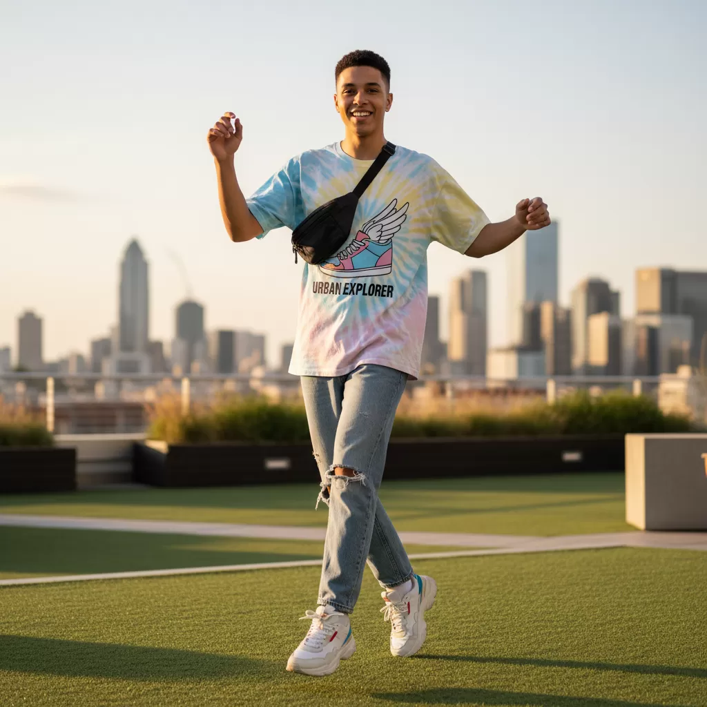 gemini_image_1770603578 Áo thun unisex là lựa chọn thời trang phổ biến nhờ tính ứng dụng cao và phong cách phóng khoáng