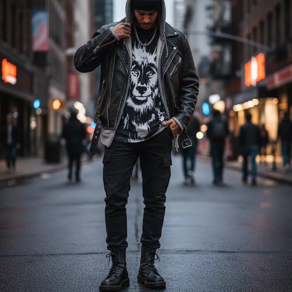 gemini_image_1770605391 Phong cách layering mang đến vẻ ngoài cá tính và chiều sâu cho bộ trang phục