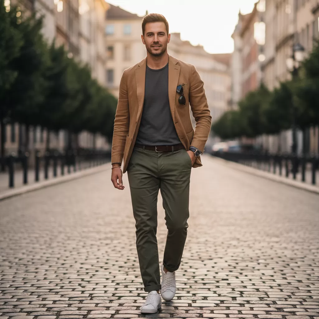 gemini_image_1770606594 Kết hợp thêm áo khoác ngoài giúp nâng tầm phong cách và tạo sự chuyên nghiệp