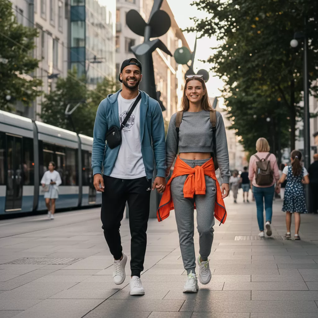 gemini_image_1770611055 Quần thun đa năng đang trở thành xu hướng thời trang Athleisure dẫn đầu hiện nay