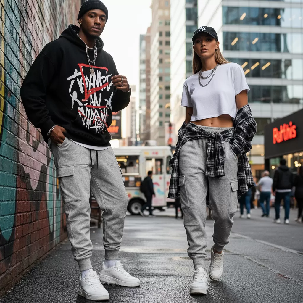 gemini_image_1770611669 Quần jogger unisex là biểu tượng của phong cách thời trang hiện đại năng động và không giới hạn