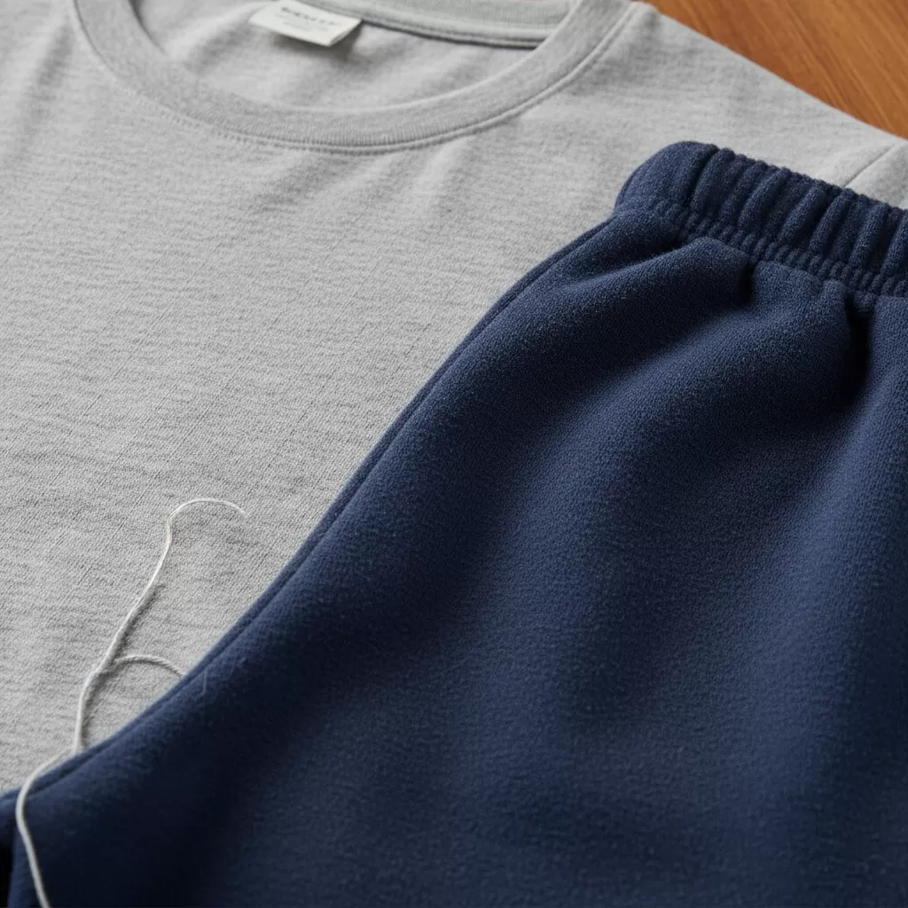 gemini_image_1770612035 Chất liệu thun cao cấp và màu sắc trung tính là yếu tố quyết định sự sang trọng của bộ trang phục