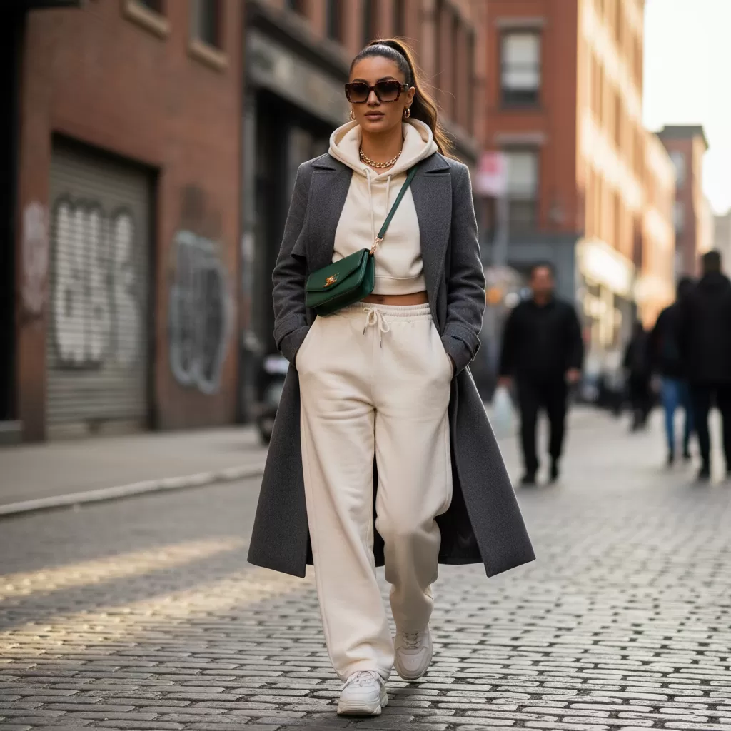 gemini_image_1770612890 Quần thun form rộng mang lại vẻ ngoài năng động và thời thượng khi được phối đồ đúng cách