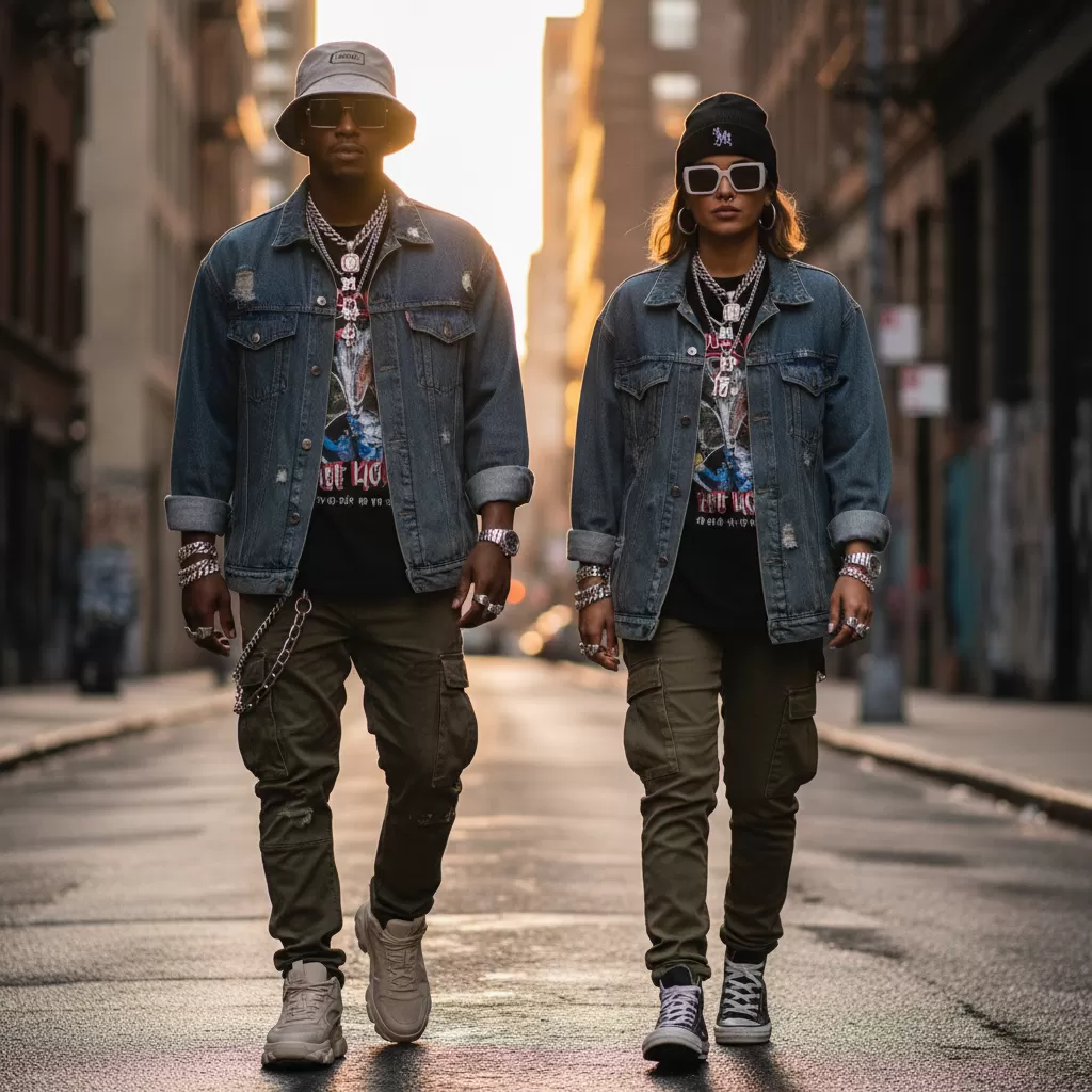 gemini_image_1770617432 Phụ kiện là yếu tố then chốt tạo nên linh hồn và sức hút cho bộ trang phục streetwear