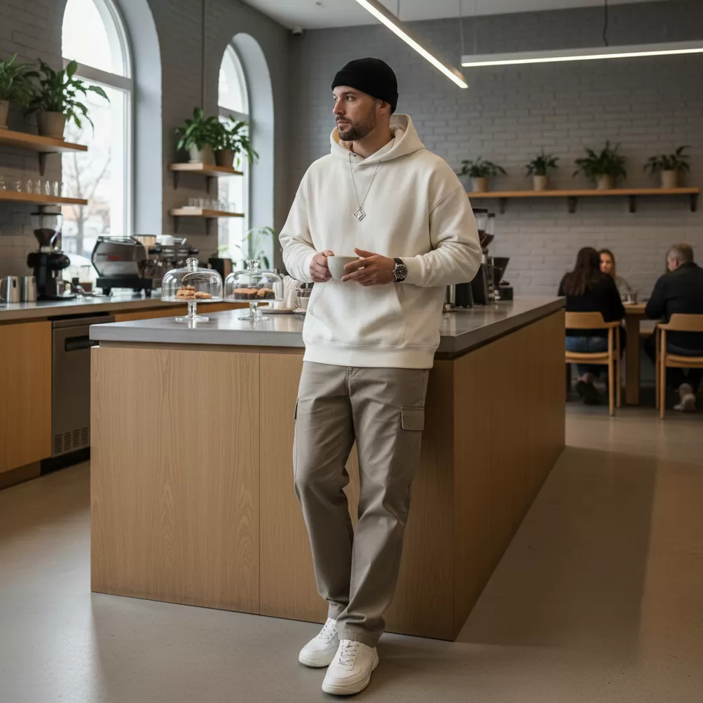 Phong cách streetwear tinh tế giúp bạn tự tin trong mọi không gian quán cafe