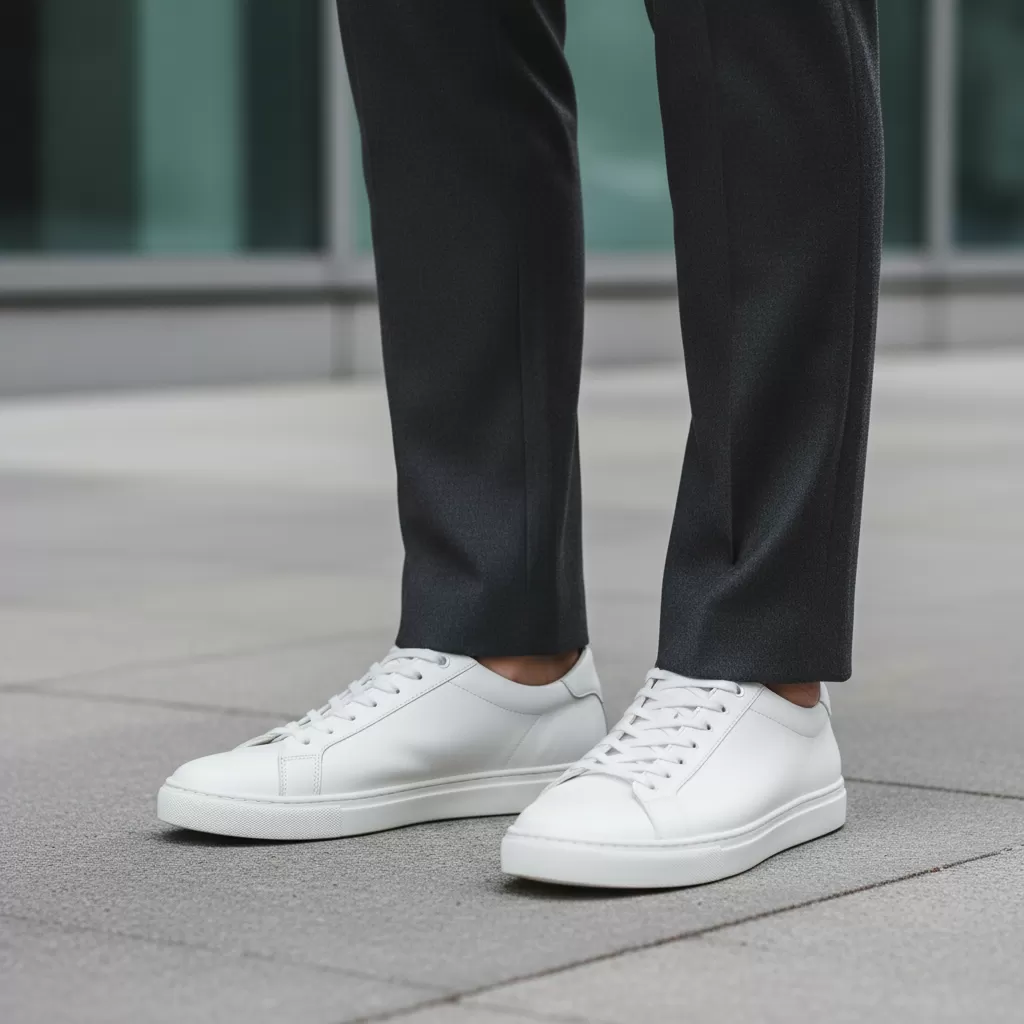 Giày sneaker tối giản giúp cân bằng giữa sự năng động và tính lịch sự