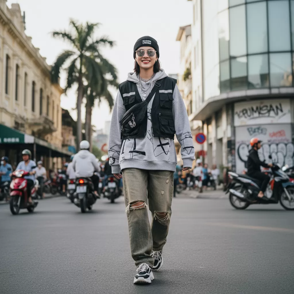 gemini_image_1770619456 Thời trang Streetwear Việt Nam đang khẳng định vị thế mạnh mẽ trên thị trường nhờ sự cải tiến không ngừng