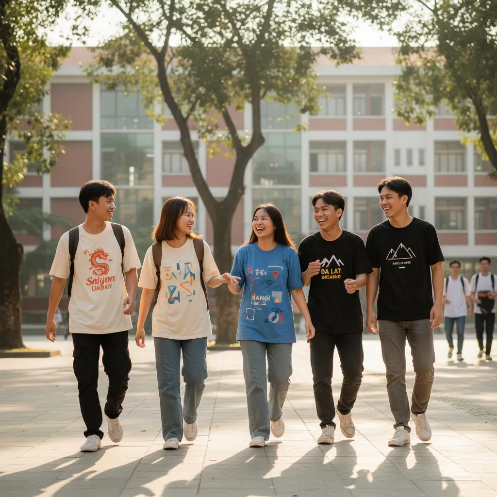 gemini_image_1770620353 Áo thun local brand là lựa chọn hàng đầu của học sinh sinh viên hiện nay nhờ sự đa dạng và cá tính