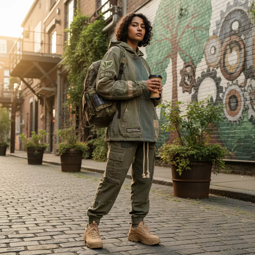 gemini_image_1770621069 Thời trang bền vững sử dụng chất liệu tái chế trở thành xu hướng chủ đạo