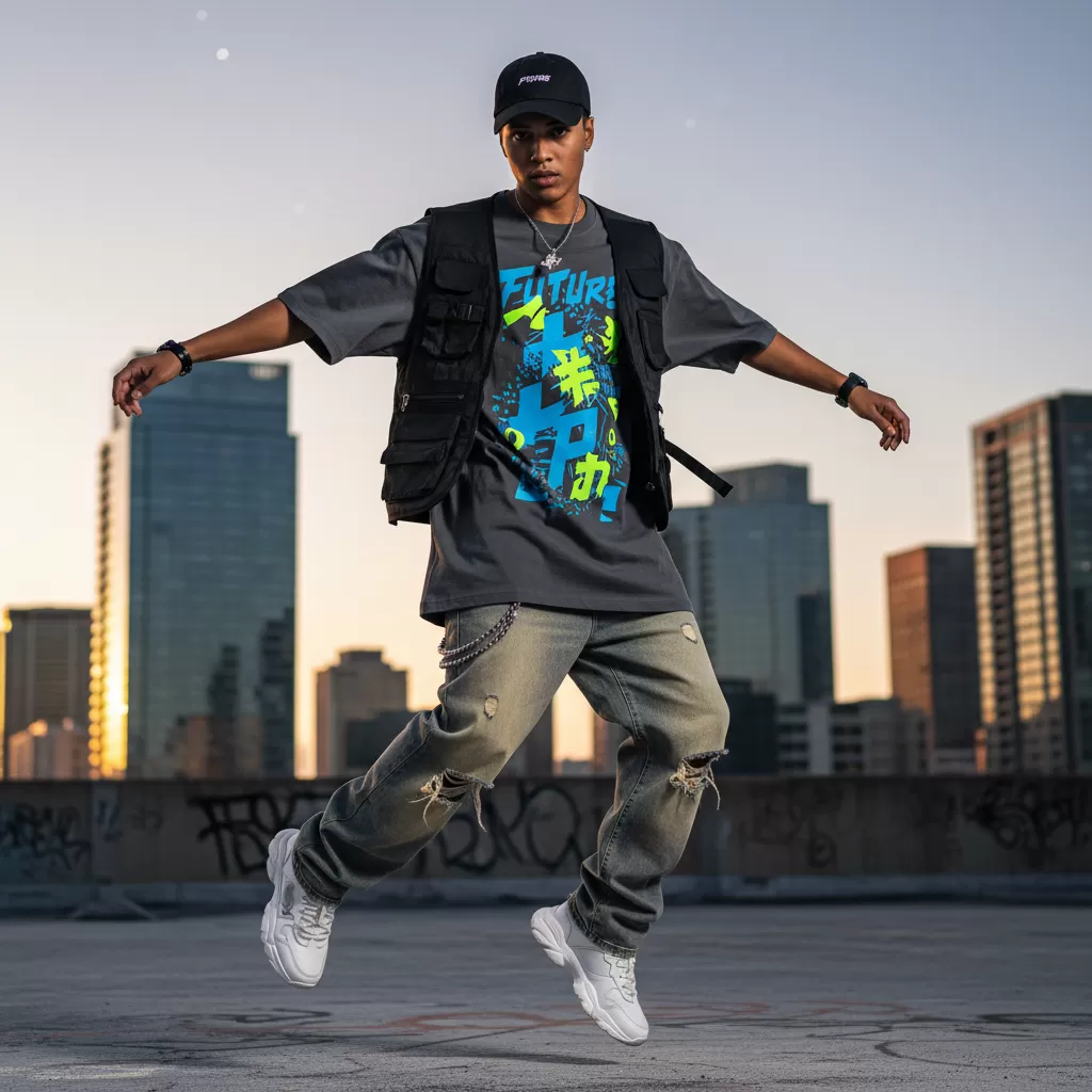 gemini_image_1770621290-1 Kiểu dáng Oversize tiếp tục là lựa chọn hàng đầu cho phong cách thời trang đường phố